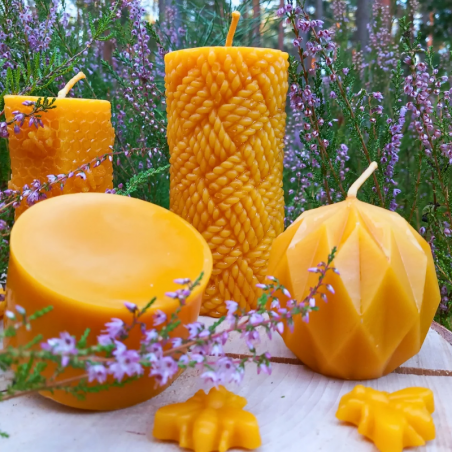 Bee Wax Candle "Honey Diamond"