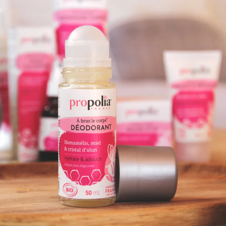 Natural roll-on deodorant with honey, witch hazel and potassium alum, 50 ml