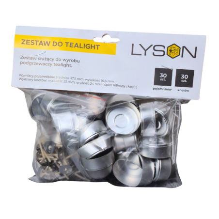 Tea light candle molds, 30 pcs