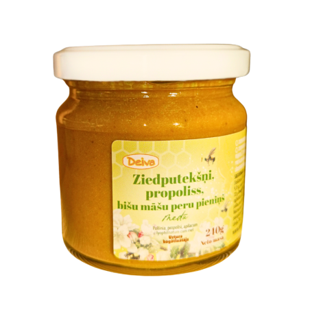 Пылца, прополис и пчелиное маточное молочко в мёде, 240 г