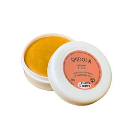 Bišu vaska ziede "Spīdola" ar propolisa ekstraktu un smiltsērkšķu eļļu, 10g