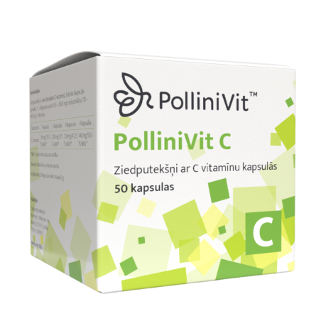 PolliniVit C, Bee Pollen Capsules with Vitamin C